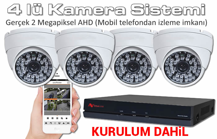Ahd 4 lü Kamera sistemi set